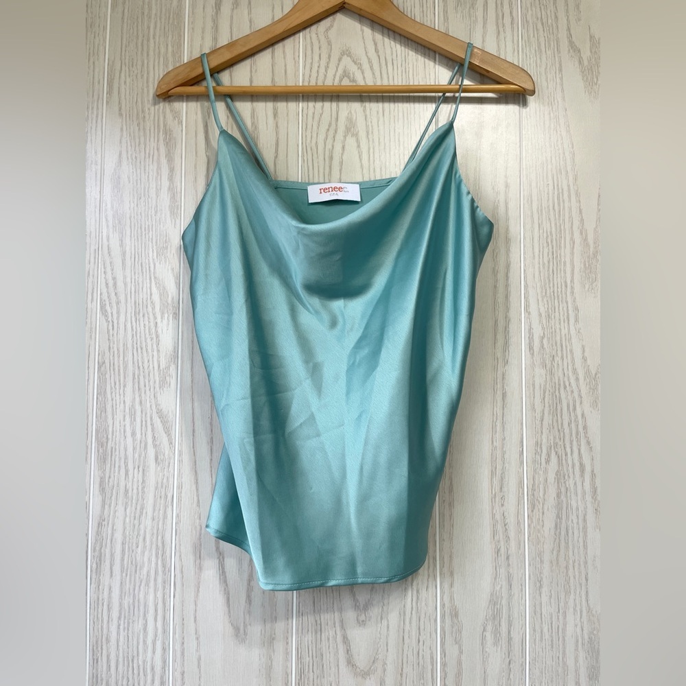 RENEE C.Cowlneck Satin Camisole multiple colors Size M LNC - Picture 9 of 11